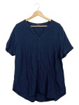 Vorschaubild 1 von Damen Bluse Gr. 46 Blau Casual Kurzarm
