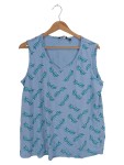 Vorschaubild 1 von Damen Top Shirt Brillenmuster Blau Gr. 46-48