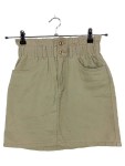 Vorschaubild 1 von Damen Minirock Gr. 34 XS Oliv Casual Baumwolle Rock