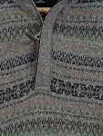 Vorschaubild 5 von Herren Pullover Gr. 48/M Grau Wolle Norwegermuster Reißverschluss