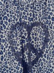 Vorschaubild 2 von Damen Langarmshirt Gr. 40 Leopard Muster Casual Blau Weiß