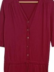 Vorschaubild 2 von Damen Jumpsuit Rot Gr. 34/XS Casual Viskose Overall Raffungen