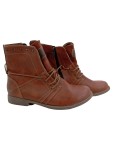 Vorschaubild 1 von Damen Stiefelette Gr. 38 Braun Casual Schnürstiefelette