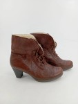 Vorschaubild 2 von Damen Stiefelette Gr. 40 Braun Klassisch Schnürstiefelette Fellfutter