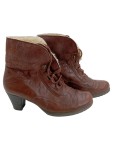 Vorschaubild 1 von Damen Stiefelette Gr. 40 Braun Klassisch Schnürstiefelette Fellfutter