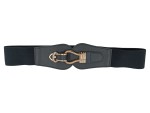 Vorschaubild 1 von Damen Gürtel Elegant Schwarz Metallic Schnalle Größe 90