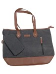 Vorschaubild 1 von Damen Shopper Tasche Casual Mehrfarbig Jeansoptik Handtasche 37x32cm