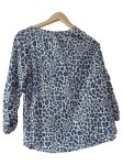 Vorschaubild 5 von Damen Langarmshirt Gr. 40 Leopard Muster Casual Blau Weiß