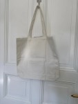 Vorschaubild 4 von Damen Shopper Tasche Weiß Baumwolle Casual Stofftasche Schriftzug