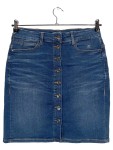 Vorschaubild 1 von Damen Jeansrock Gr. 36/S Blau Casual Knopfleiste