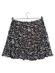 Vorschaubild 1 von Damen A-Linienrock Schwarz Blumenmuster Gr. 42/XL Midirock Feminin