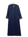 Vorschaubild 1 von Damen Übergangsmantel Gr. 46 Blau Elegant Lang Polyester