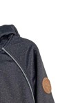 Vorschaubild 2 von Fleecejacke Kinder Gr. 140 Grau Polyester Meliert Sportlich Langarm