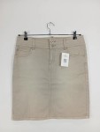 Vorschaubild 2 von Jeansrock Damen Beige Gr. 38/M Casual Baumwolle Midirock