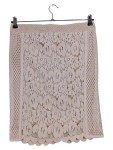 Vorschaubild 1 von Damen Wickelrock Gr. 40 L Beige Spitze Blumenmuster Feminin Elegant