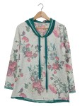 Vorschaubild 1 von Damen Kapuzenpullover Blumenmuster Gr. 36 Mehrfarbig Casual