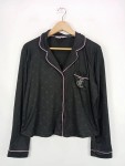 Vorschaubild 3 von Schlafanzug Damen Gr. 38/M Schwarz Polyester Logo-Print Freizeit