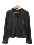Vorschaubild 1 von Schlafanzug Damen Gr. 38/M Schwarz Polyester Logo-Print Freizeit