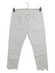 Vorschaubild 1 von Straight Leg Jeans Damen Hose Weiß Gr. W31 L25 Stickerei Fransen