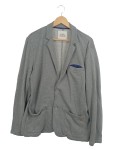 Vorschaubild 1 von Sakko Herren Gr. 46/S Grau Meliert Casual Langarm Zierknöpfe Knopf