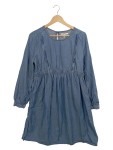Vorschaubild 1 von Jeanskleid Damen Blau Gr. 38/M Baumwolle Uni Casual Freizeit Knopf