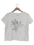 Vorschaubild 1 von Damen T-Shirt Blumenprint Gr. 38/M Casual Baumwolle Weiß