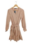 Vorschaubild 1 von Damen festliches Kleid Gr. 36 S Langarm Rüschen Rosa Elegant