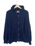 Vorschaubild 1 von Strickjacke Herren Blau Gr. 52/XL Baumwolle Rippstrick Casual Langarm Knopf