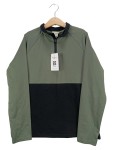 Vorschaubild 1 von Kinder Sweatshirt Gr. 140 Sportlich Grün Schwarz Halb-Reißverschluss