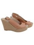 Vorschaubild 1 von Damen Sandaletten Keilabsatz Gr. 39 Rosa Feminin Espadrilles Plateau