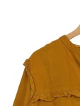 Vorschaubild 5 von Damen Hemdbluse Langarm Gelb Gr. 50/4XL Feminin Rüschen Baumwolle