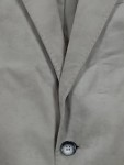 Vorschaubild 3 von Sakko Herren Gr. xl Grau Uni Business Langarm Knopf Veloursleder Polyester