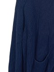Vorschaubild 4 von Strickjacke Herren Blau Gr. 52/XL Baumwolle Rippstrick Casual Langarm Knopf