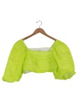 Vorschaubild 1 von Damen T-Shirt Gr. 1 Grün Cropped Puffärmel Modisch