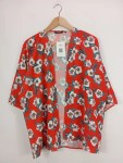 Vorschaubild 2 von Damen Kimono Bluse Rot Blumenmuster Gr. 44/XXL