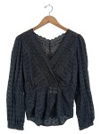 Vorschaubild 1 von Damen Langarmshirt 36/S Schwarz Feminin Lochmuster