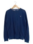 Vorschaubild 1 von Pullover Herren Gr. 50/L Blau Baumwolle Strukturmuster Casual Langarm