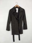 Vorschaubild 2 von Damen Übergangsmantel Gr. 38/M Schwarz Casual Wickelmantel