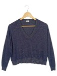 Vorschaubild 1 von LIU•JO Damen Pullover V-Ausschnitt Glitzer Blau Gr. 34/XS Elegant