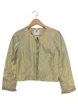Vorschaubild 1 von Leichte Jacke Damen Gold Gr. 36/S Feminin Rüschen Metallic