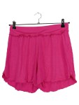 Vorschaubild 1 von Sportshorts Damen Pink Gr. 40/L Viskose Uni Sportlich Rüschen Logo L20