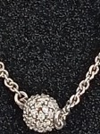 Vorschaubild 3 von Damen Collier Halskette Silber Elegant Strass Kugeln 45cm