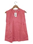 Vorschaubild 1 von Damen Top Pink Gr. 36/S Ärmellos Raffungen Modern