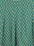 Vorschaubild 2 von Damen Faltenrock Gr. 40 Grün Blumenmuster Feminin