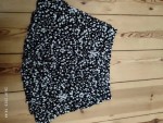 Vorschaubild 3 von Damen A-Linienrock Schwarz Blumenmuster Gr. 42/XL Midirock Feminin