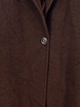 Vorschaubild 2 von Klassischer Mantel Damen Gr. 42/XL Braun Viskose Wolle Uni Langarm Knopf