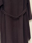 Vorschaubild 4 von Klassischer Mantel Damen Gr. 42/XL Braun Viskose Wolle Uni Langarm Knopf