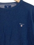 Vorschaubild 3 von Pullover Herren Gr. 50/L Blau Baumwolle Strukturmuster Casual Langarm