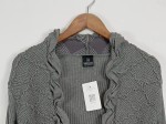 Vorschaubild 5 von Damen Strickjacke Grau Gr. 46/3XL Feminin mit Rüschen