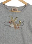 Vorschaubild 2 von Damen Pullover Gr. 38/M Grau Weihnachtlich Rentier-Motiv